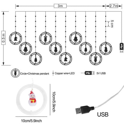 LED Christmas Lights Twinkle String Warm White Waterproof Lights Indoor Outdoor Christmas Decorations