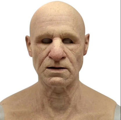 Creepy Old Man Mask – Realistic Latex Halloween Mask for Adults