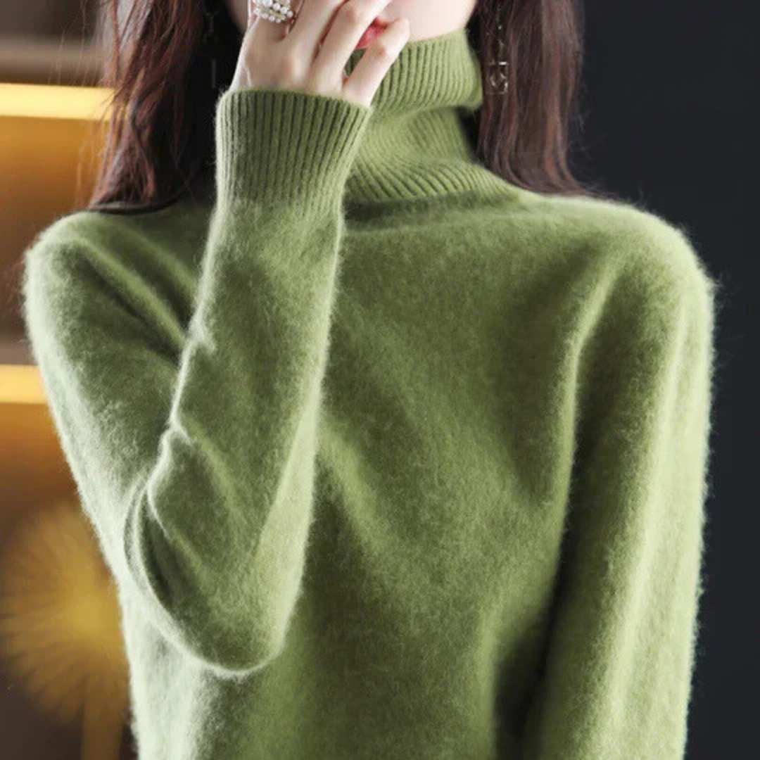 High Neck Cashmere Sweater for Women