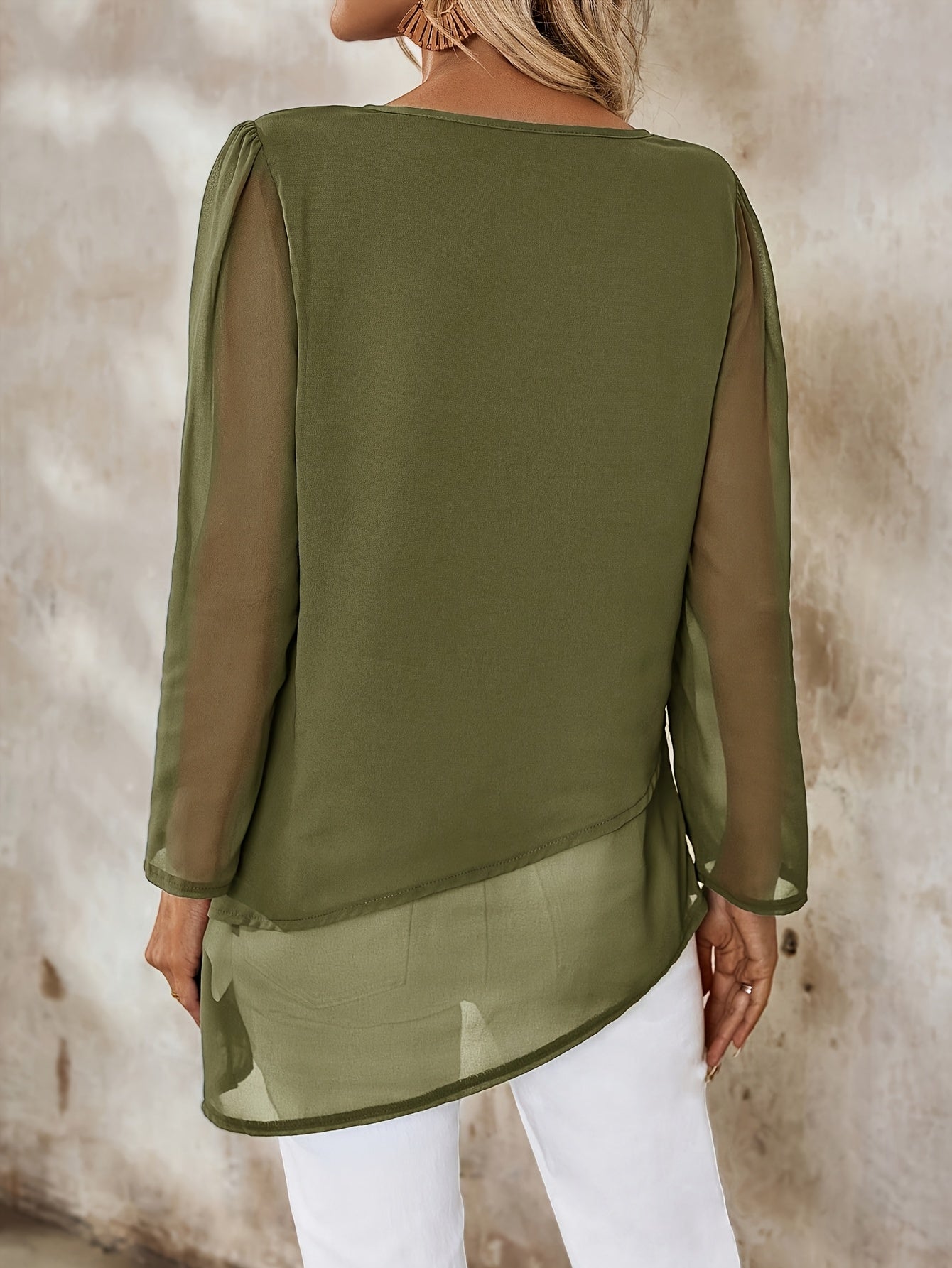 Annika | Double-Layer Chiffon Blouse