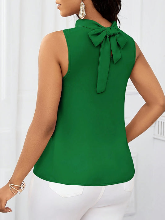 Seraphine | Sleeveless Mock Neck Blouse