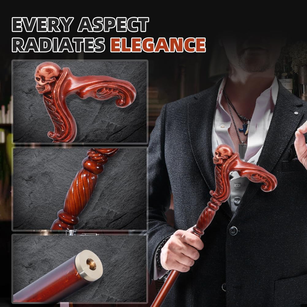 Handmade Wooden Walking Cane for Men and Women