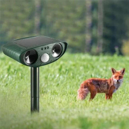 Solar Power Ultrasonic Animal Pest Repeller Infrared Sensor Waterproof Animal Deterrent