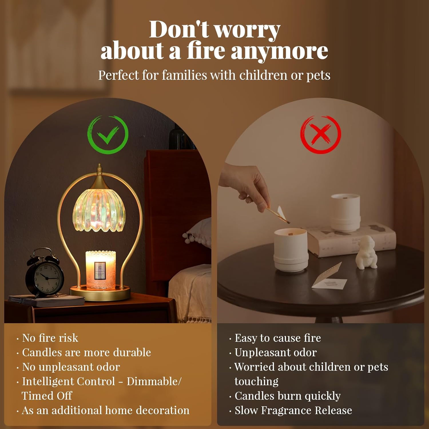 Electric Wax Candle Warmer Lamp with Timer for Decor Home Room
