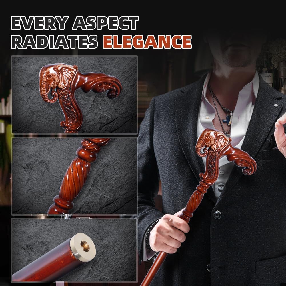 Handmade Wooden Walking Cane for Men and Women