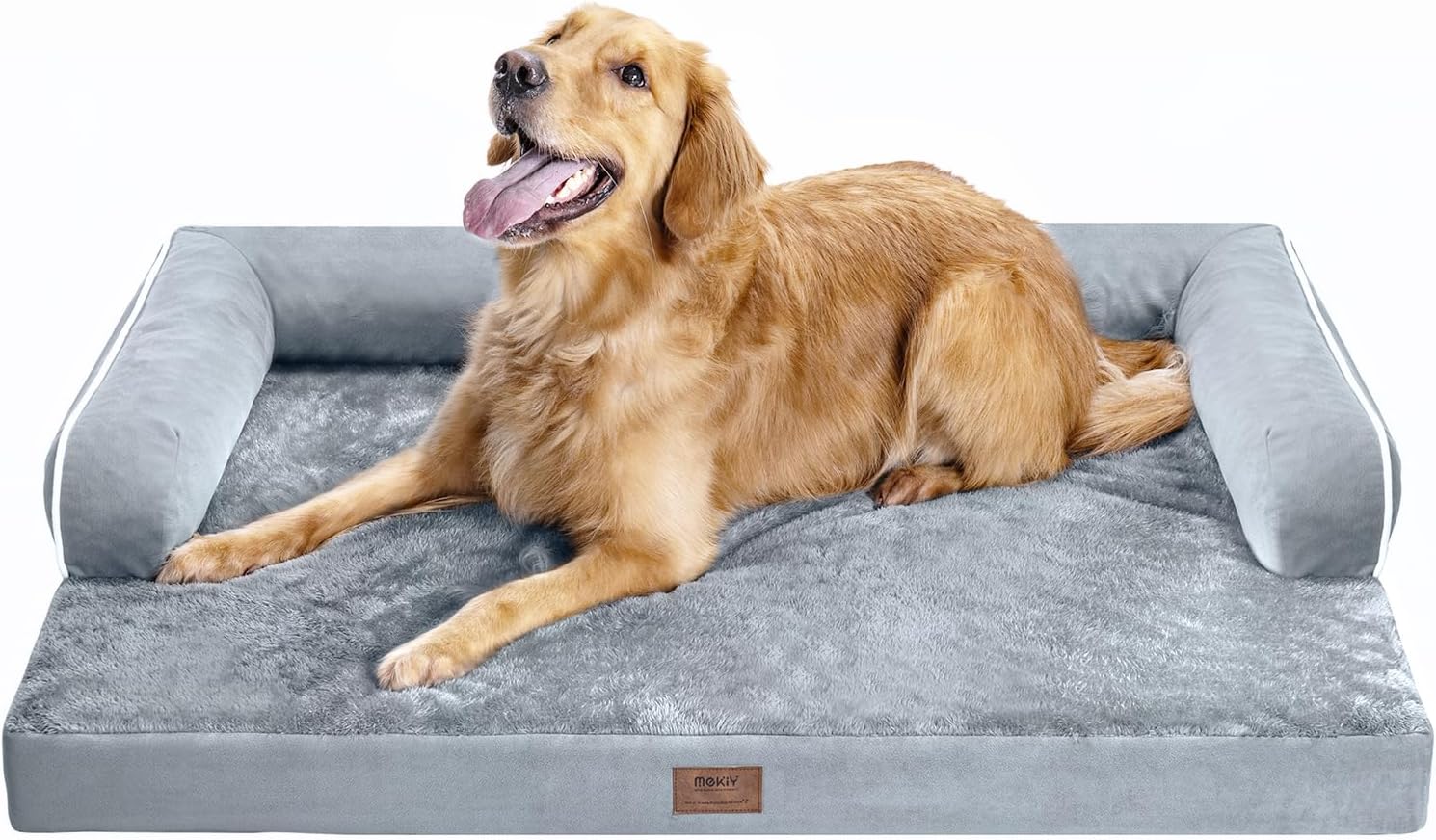 Large Dog Bed Orthopedic Washable - Beds Bolster - Medium XL XLarge Big Dogs - Memory Foam Couch Sofa - Waterproof with Removable Cover