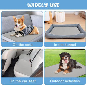 Washable Summer Dog Cooling Mat - Ice Silk, Self-Cooling Pad for Dogs & Cats