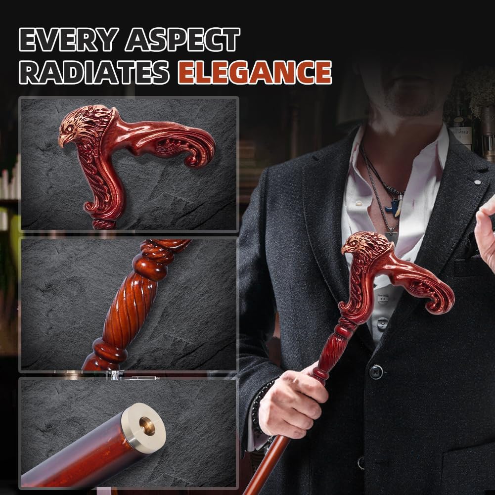 Handmade Wooden Walking Cane for Men and Women