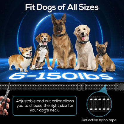 Bark Collar, 2 Pack Dog Bark Collar for Large Medium Small Dogs, Rechargeable Training Collar with Beep Vibration Shock Collar with 5 Adjustable Sensitivity, Anti Barking Device for Dogs