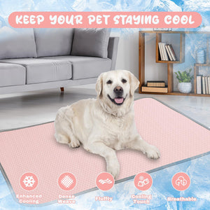 Washable Summer Dog Cooling Mat - Ice Silk, Self-Cooling Pad for Dogs & Cats