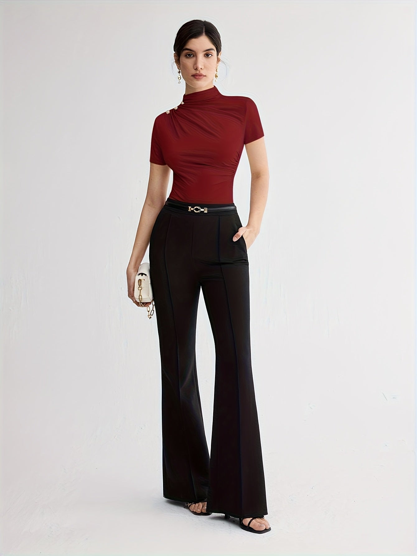 Sienna | Short Sleeve Mock Neck Top