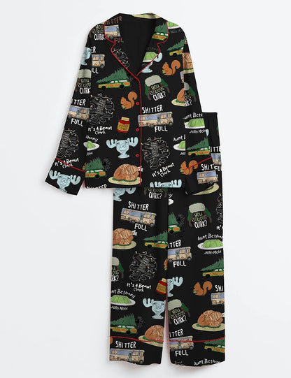 Men's It's A Beaut Clark Christmas Vacation Long Sleeve Satin Family Pajama Set