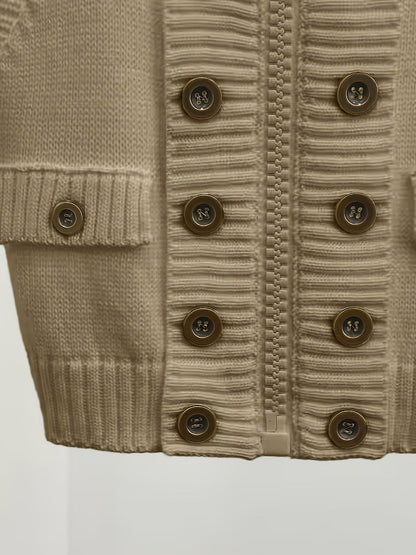 Women's High Collar Ribbed Knit Vest