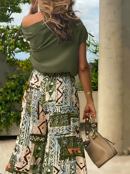 Yvonne | Two-Piece Wide-Leg Trouser Set