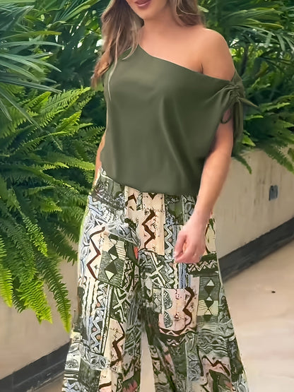 Yvonne | Two-Piece Wide-Leg Trouser Set