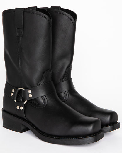Men's Black Harness Boot - 11 Inch Tall