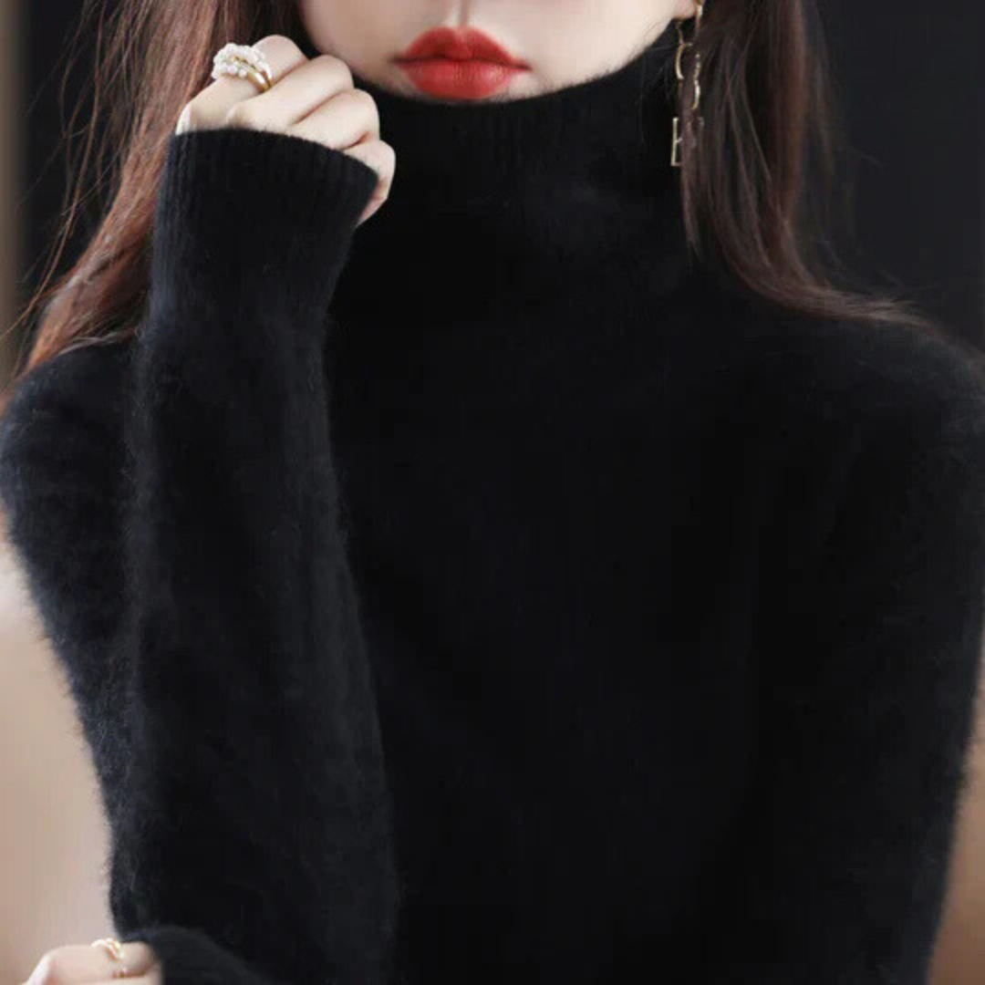 High Neck Cashmere Sweater for Women
