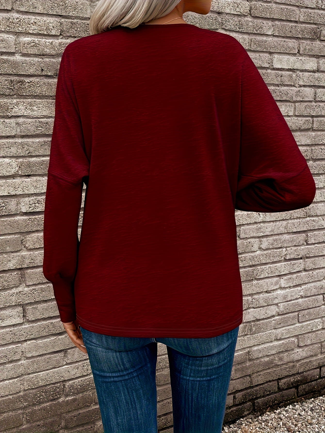 Women's Cowl Neck Long Sleeve Top