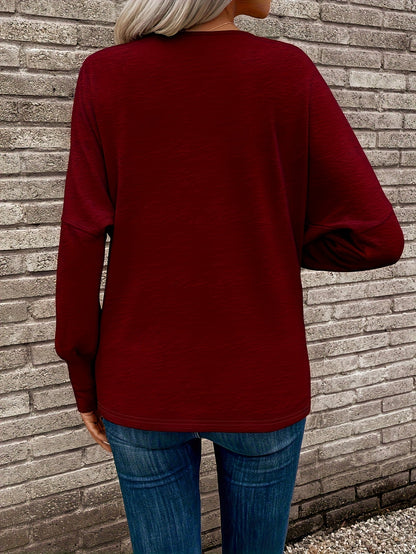 Women's Cowl Neck Long Sleeve Top