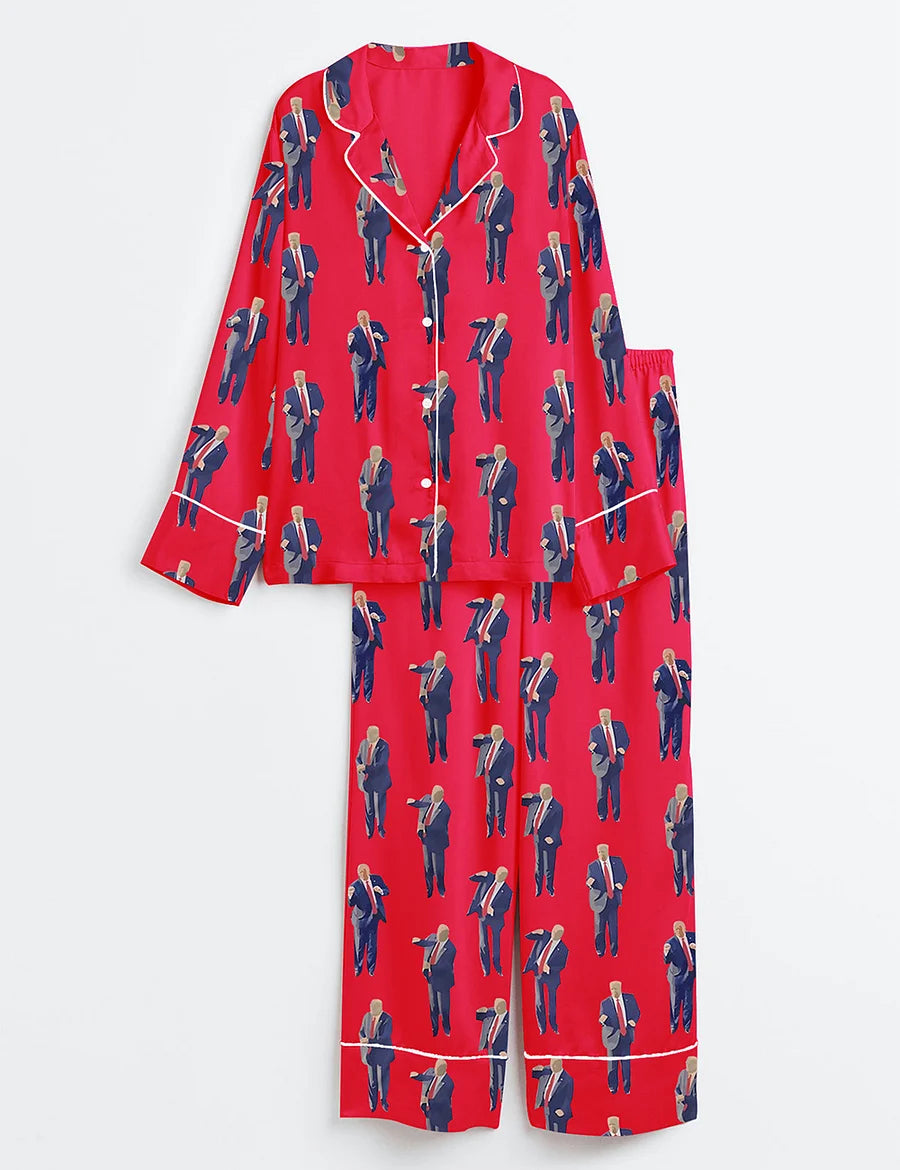 Women's America DJ Long Sleeve Pajama Set