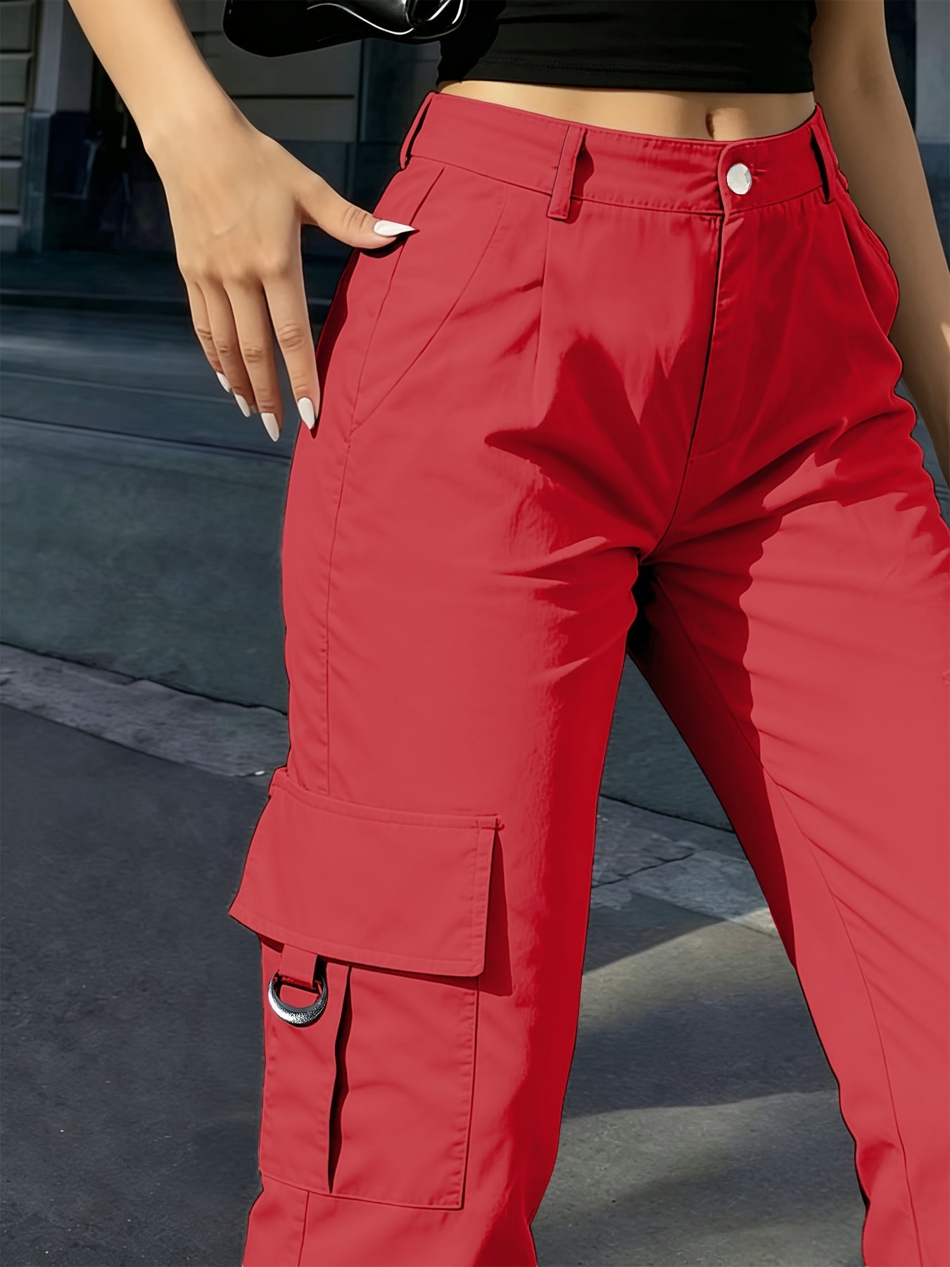 Women's High-Waisted Cargo Pants