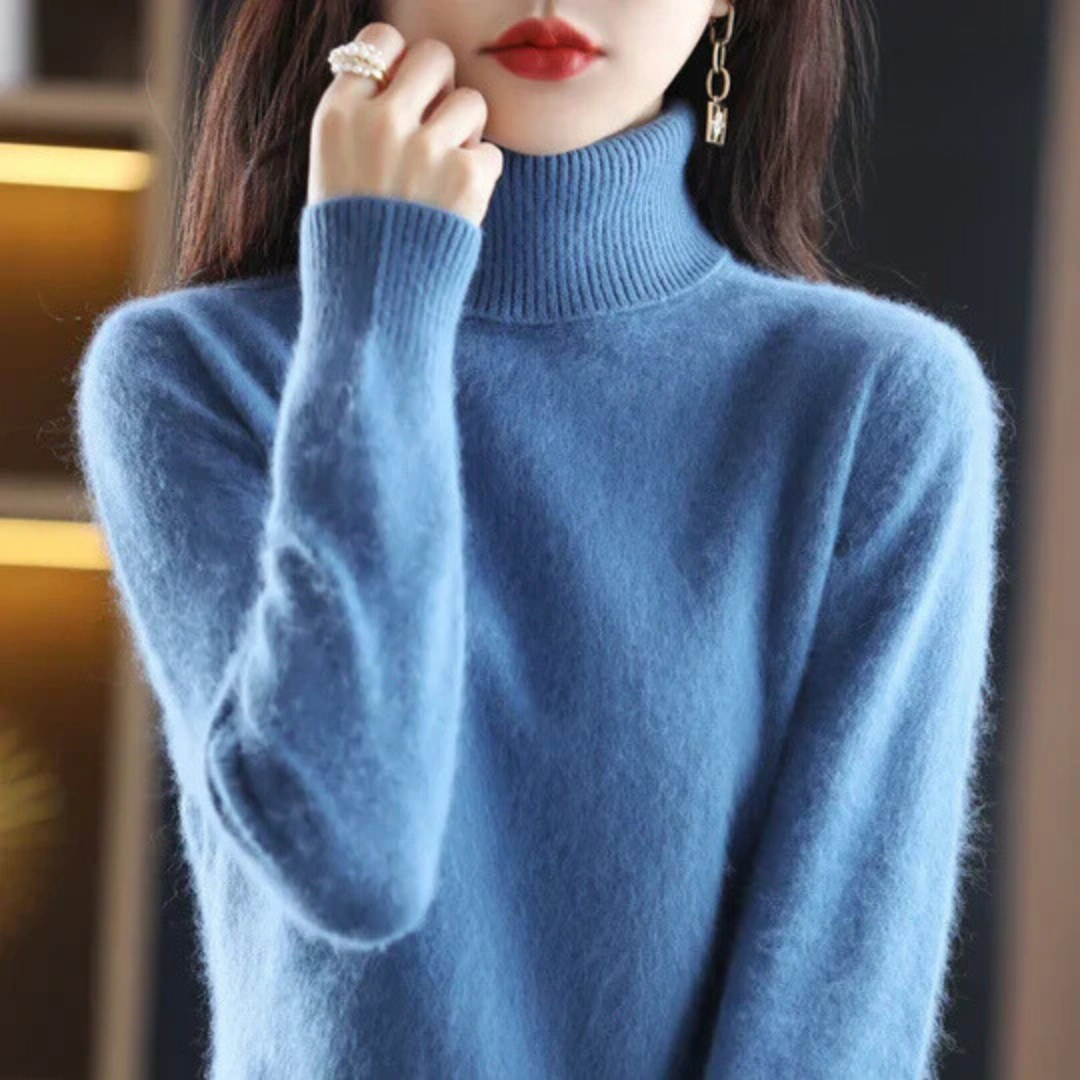 High Neck Cashmere Sweater for Women