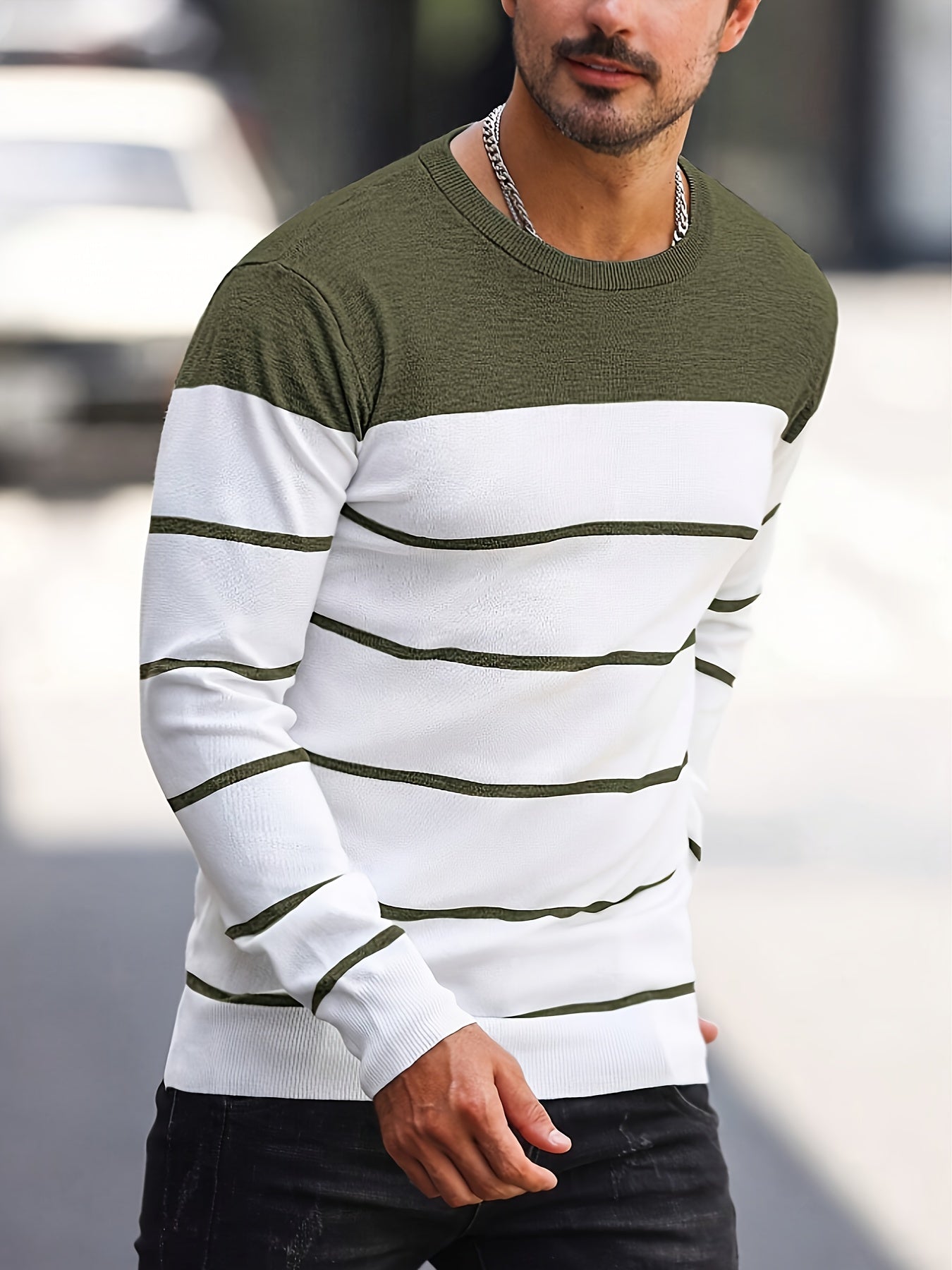 Barnaby | Striped Crew Neck Sweater