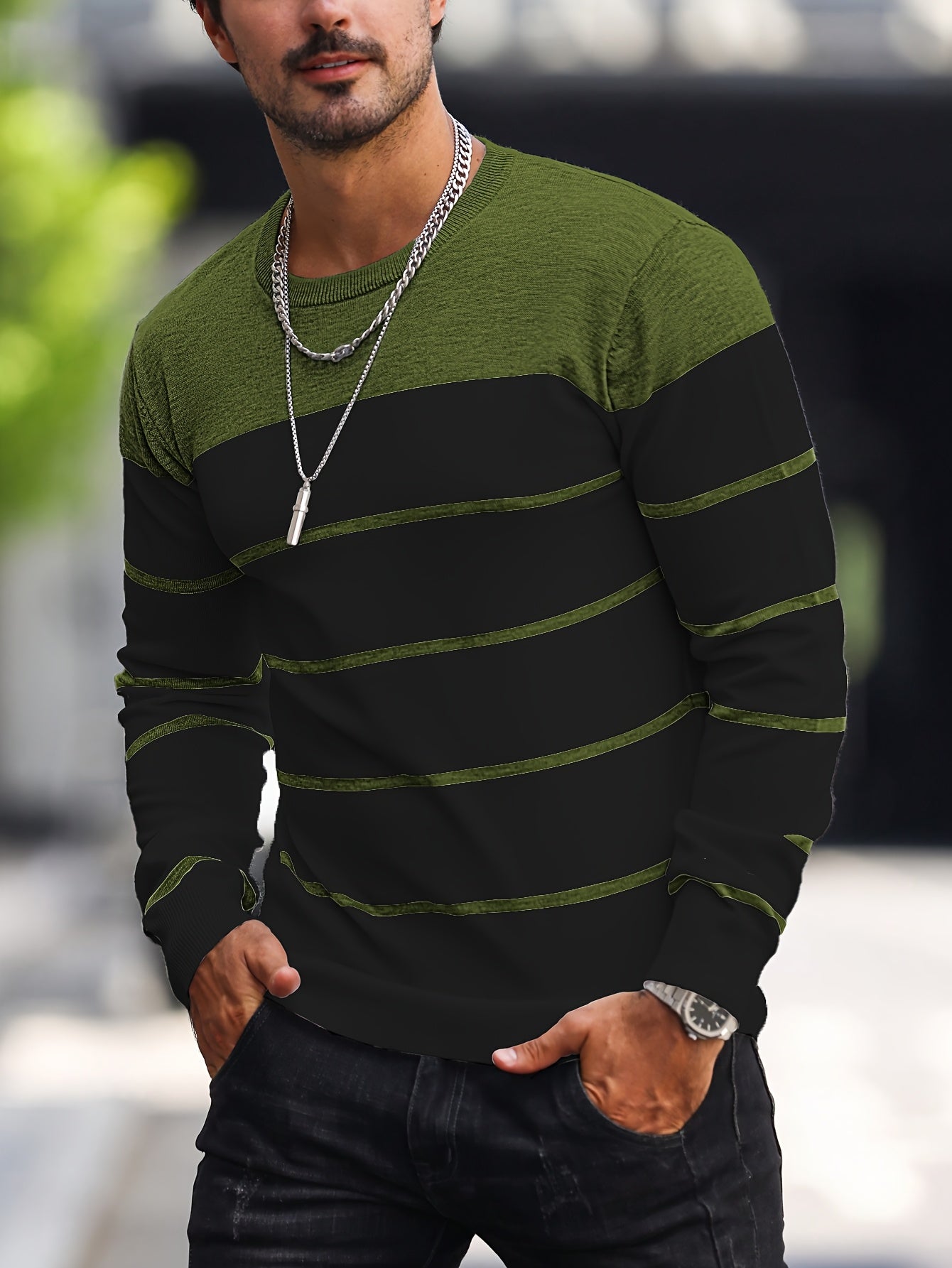 Barnaby | Striped Crew Neck Sweater