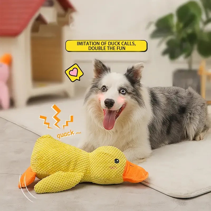 Calming Duck Dog Toy - Safe Chewable Pet Stuff Toy to Relieve Anxiety, Boredom, and Excess Energy