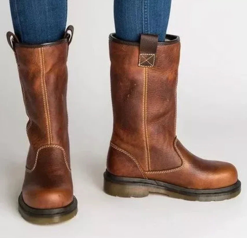 Una | Lined Leather Winter Boots