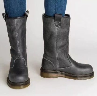 Una | Lined Leather Winter Boots