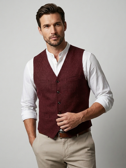Matteo | Button-Front Men's Waistcoat