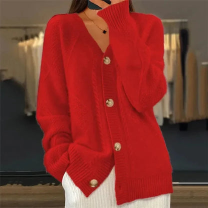 Meridian | Button-Front Diamond Knit Cardigan