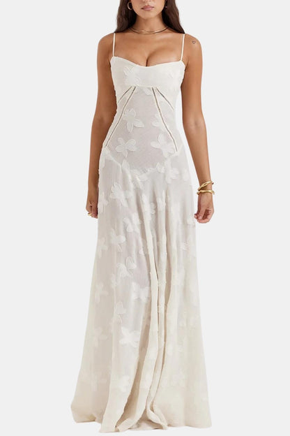 Casey - Floral Corset Sweetheart Long Dress
