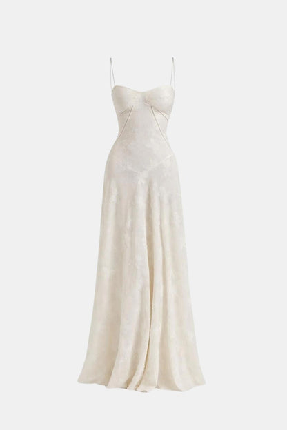Casey - Floral Corset Sweetheart Long Dress
