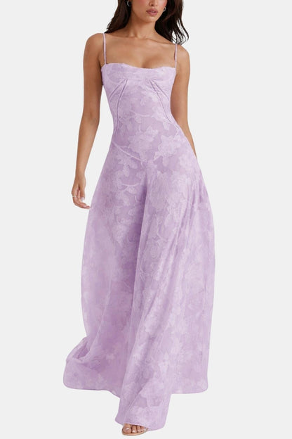 Casey - Floral Corset Sweetheart Long Dress