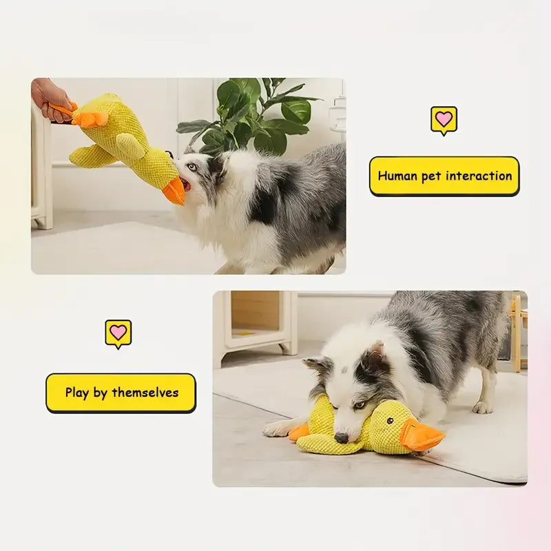 Calming Duck Dog Toy - Safe Chewable Pet Stuff Toy to Relieve Anxiety, Boredom, and Excess Energy