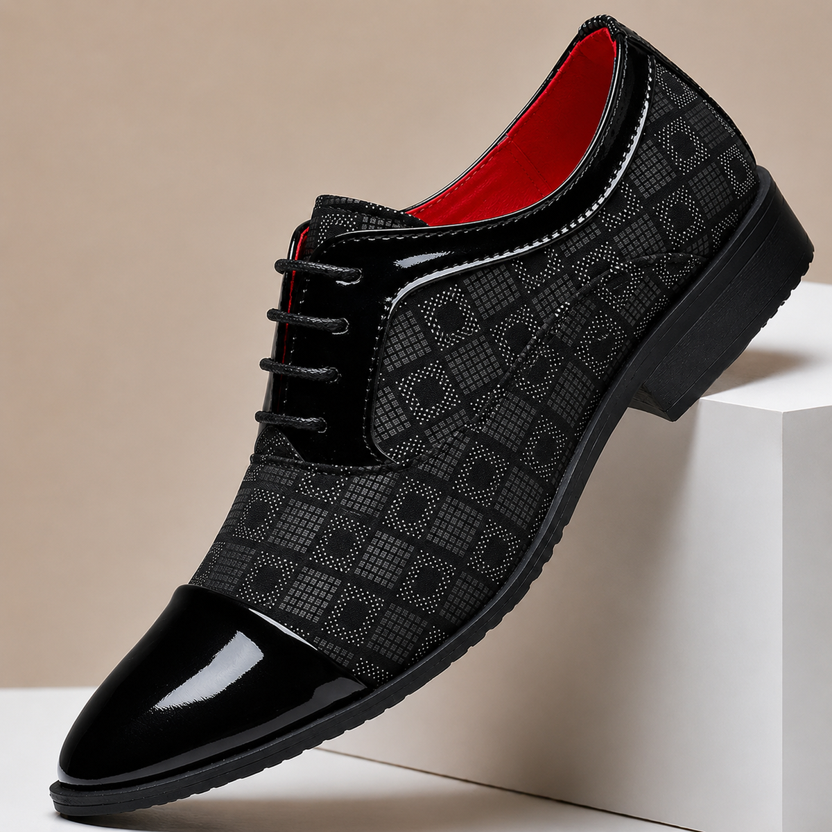 Valente | Men's Patterned Genuine Leather Shoes