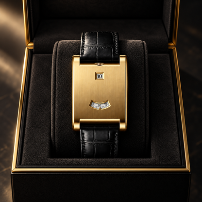 Luciano | Jumping-Hour Croc Leather Watch