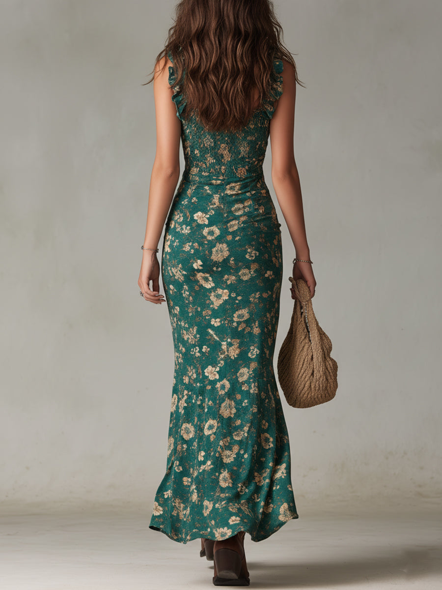 Elena | Women's Summer Boho Floral Maxi Dress