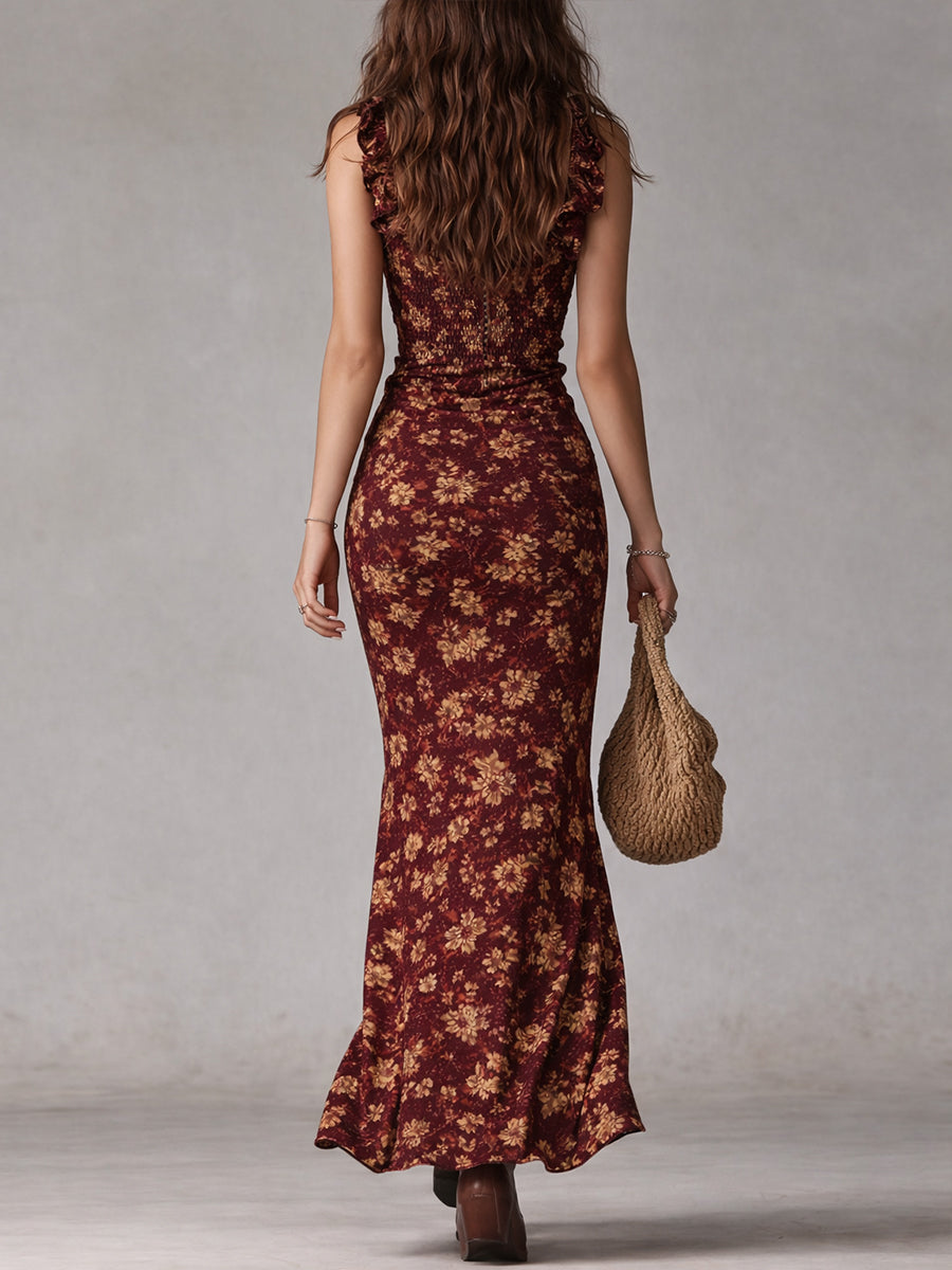 Elena | Women's Summer Boho Floral Maxi Dress