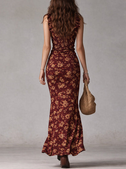 Elena | Women's Summer Boho Floral Maxi Dress