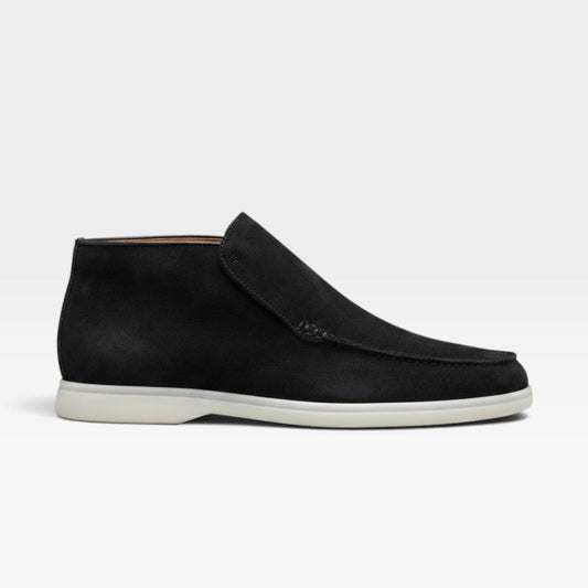 Men's Classic Suede Loafer Boots – Comfortable Slip-On Fit