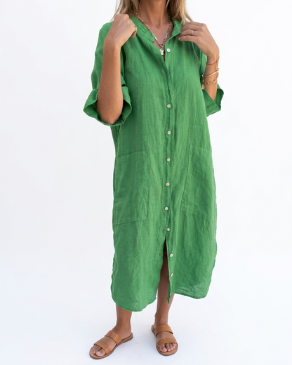 Ingrid | Relaxed Fit Plus Size Linen Summer Dress