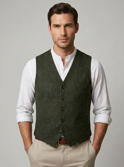 Matteo | Button-Front Men's Waistcoat