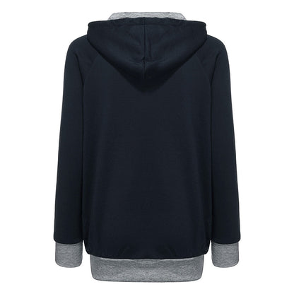Women's Cozy Kangaroo Pouch Hoodie - Comfy Dog Pet Paw Pullover with Cuddle Pocket for Casual Wear