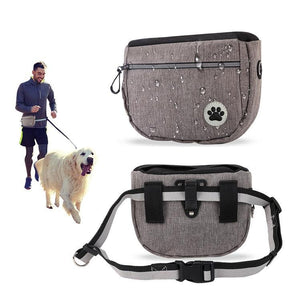 Dog Training Treat Pouch Bag with Built-in Waste Bag Dispenser - Adjustable Waistband, Waterproof, and Portable