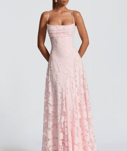 Helia – Floral Pattern Sleeveless Maxi Dress