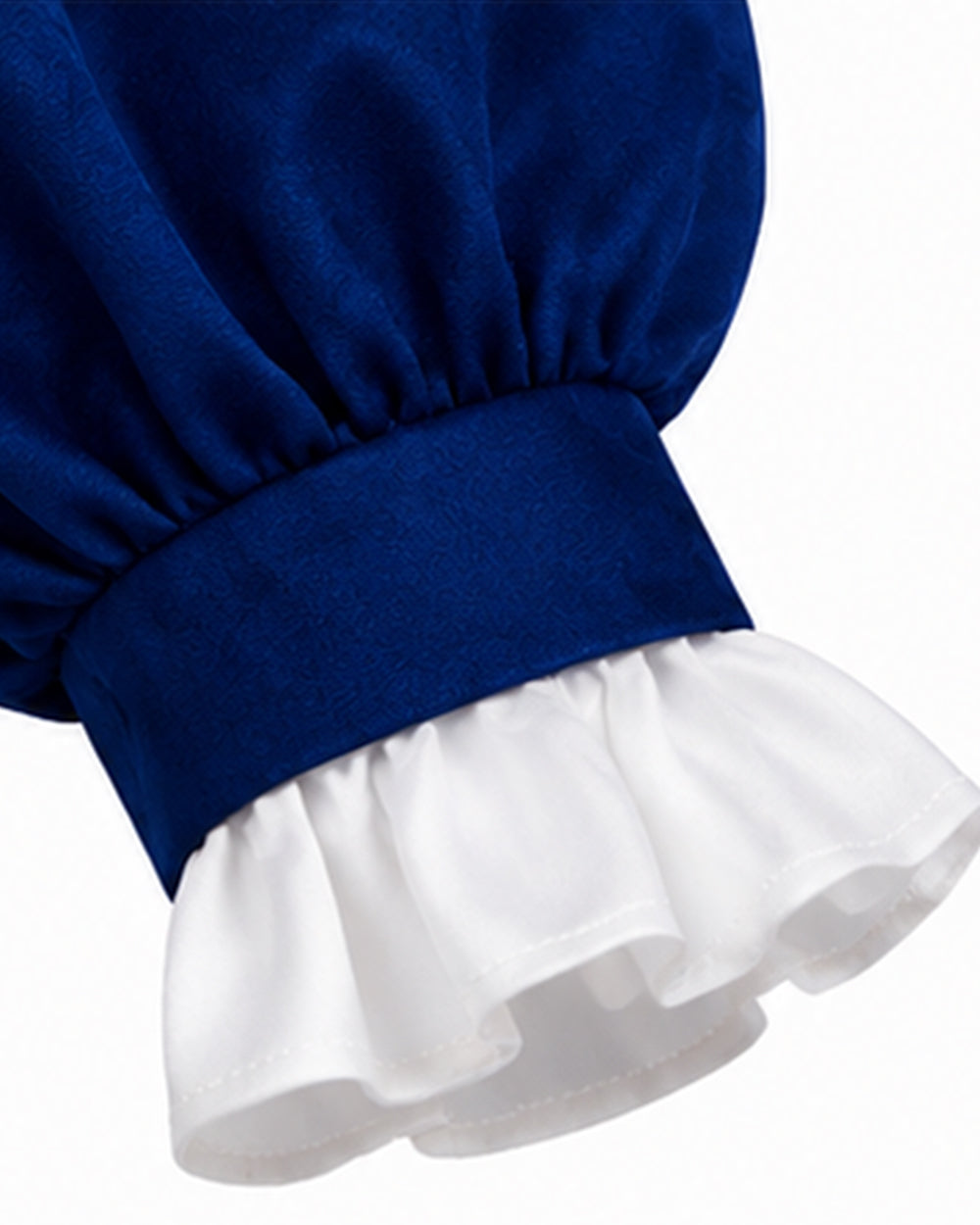 Gothic Costume Dark Blue Victorian Dress with Striped Socks Gloves for Girls Women Halloween Comic-Con