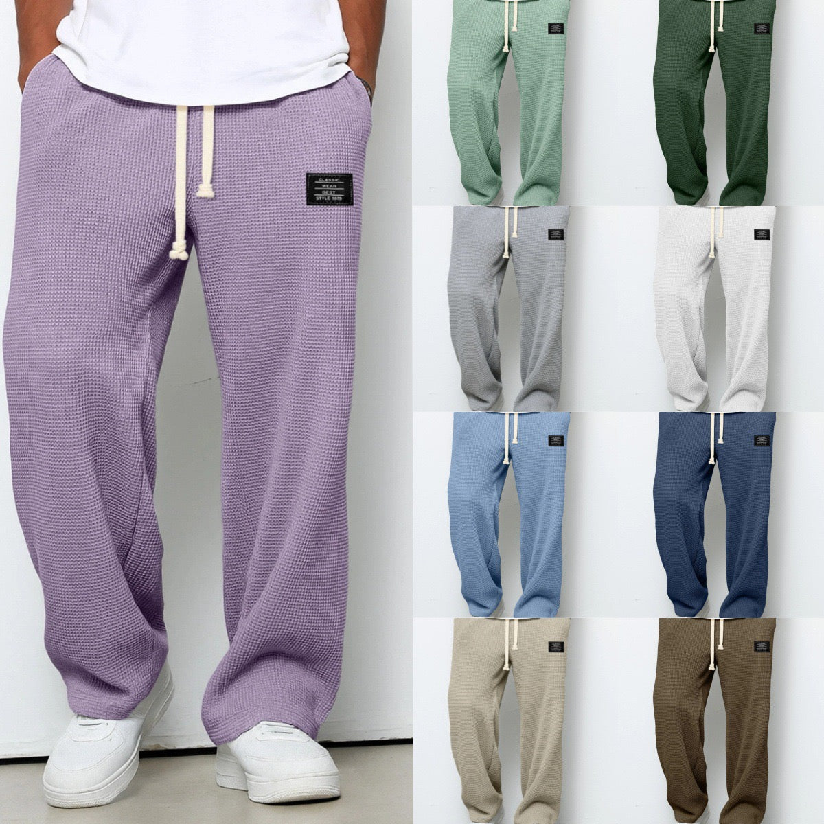 Holden — Relaxed Straight Fit Pants with Adjustable Waistband